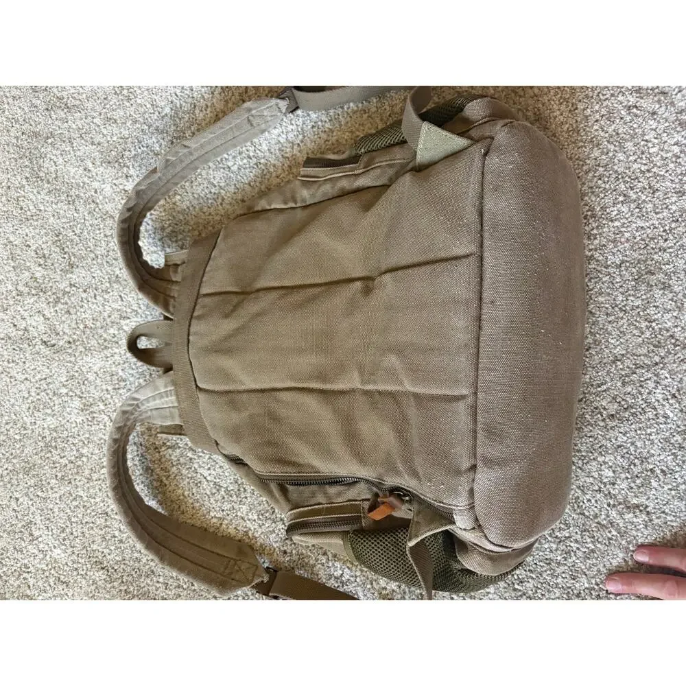 Wowbox canvas and leather trimmed rucksack backpack
